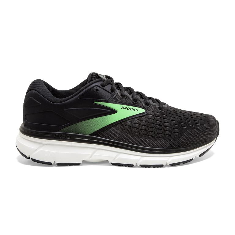 Brooks DYAD 11 Road Running Shoes Womens Canada - Black/Ebony/grey Charcoal/Green (CRE647508)